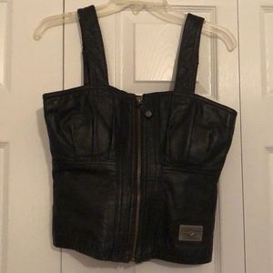 Genuine Harley-Davidson black leather bustier